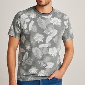 Ted baker mens palm leaf grey top size Medium